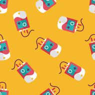 IV bag flat icon eps10 seamless pattern background