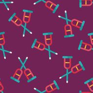 Crutch flat icon eps10 seamless pattern background N2