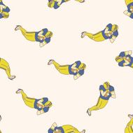 football player cartoon seamless pattern background N38