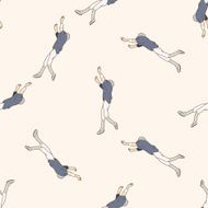 football player cartoon seamless pattern background N39
