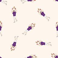 football player cartoon seamless pattern background N40