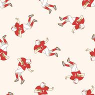 football player cartoon seamless pattern background N41