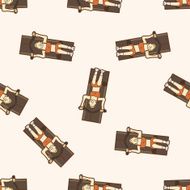 fitness trainer cartoon seamless pattern background N13