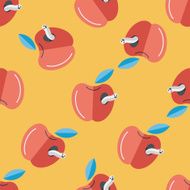 Apple flat icon eps10 seamless pattern background N3