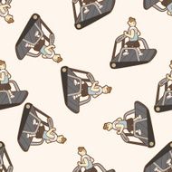 fitness trainer cartoon seamless pattern background N19