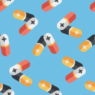 Pills flat icon eps10 seamless pattern background N2