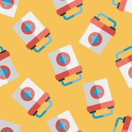 first aid kit flat icon eps10 seamless pattern background N5