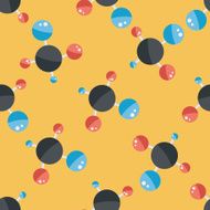 Molecule flat icon eps10 seamless pattern background