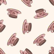 playground coffe-cup cartoon seamless pattern background N2