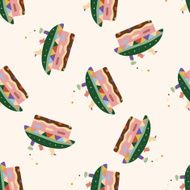 Building house cartoon seamless pattern background N34