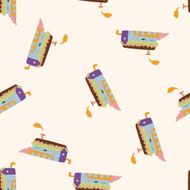 Building house cartoon seamless pattern background N35