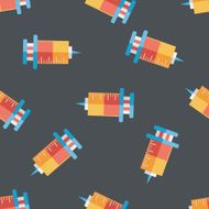 syringe flat icon eps10 seamless pattern background N2