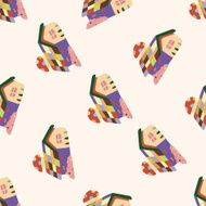 Building house cartoon seamless pattern background N37