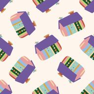 Building house cartoon seamless pattern background N41