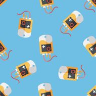 IV bag flat icon eps10 seamless pattern background N2