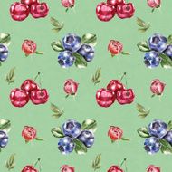 Seamless pattern with berry