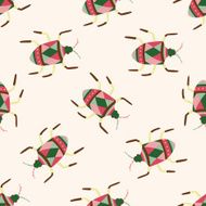 bug cartoon seamless pattern background N49