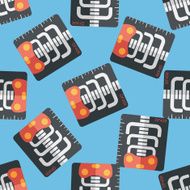 x-ray flat icon eps10 seamless pattern background N6