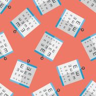 eye test chart flat icon eps10 seamless pattern background N2
