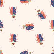 bug cartoon seamless pattern background N51