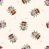 bug cartoon seamless pattern background N53