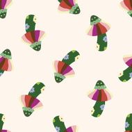 mushroom cartoon seamless pattern background N23