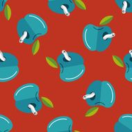 Apple flat icon eps10 seamless pattern background N4