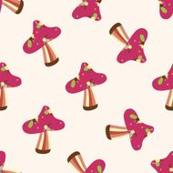 mushroom cartoon seamless pattern background N26