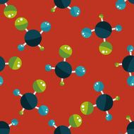Molecule flat icon eps10 seamless pattern background N2