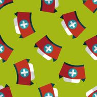 nurse hat flat icon eps10 seamless pattern background N4