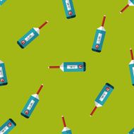 medical thermometer flat icon eps10 seamless pattern background N3