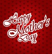 Happy Mothers day letters on white paper triangle pattern