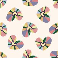 love heart cartoon seamless pattern background N14
