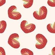 love heart cartoon seamless pattern background N16