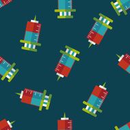 syringe flat icon eps10 seamless pattern background N3