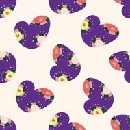 love heart cartoon seamless pattern background N18