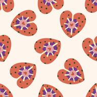 love heart cartoon seamless pattern background N19