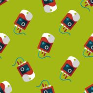 IV bag flat icon eps10 seamless pattern background N3