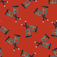 Crutch flat icon eps10 seamless pattern background N4