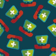 emergency call flat icon eps10 seamless pattern background N4