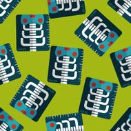 x-ray flat icon eps10 seamless pattern background N8
