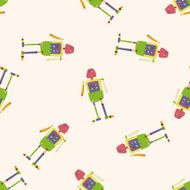 robot cartoon seamless pattern background N96