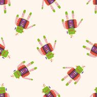 robot cartoon seamless pattern background N104