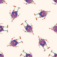 robot cartoon seamless pattern background N105