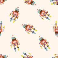 robot cartoon seamless pattern background N107