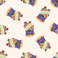 owl cartoon seamless pattern background N8
