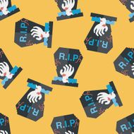 grave flat icon eps10 seamless pattern background N2