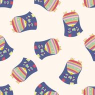 owl cartoon seamless pattern background N17