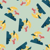 Halloween moon flat icon eps10 seamless pattern background