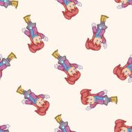 People winter cartoon seamless pattern background